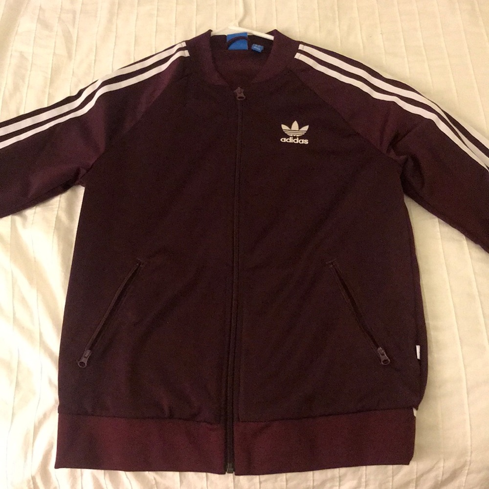 Maroon Adidas Track Jacket